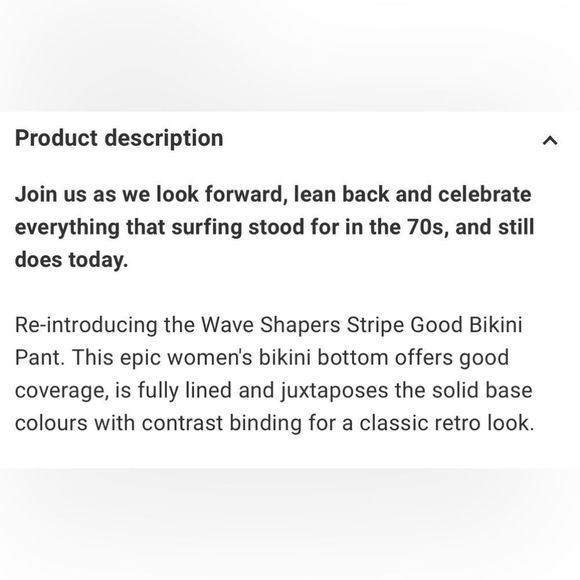 ☀️☀️☀️ Rip Curl Wave Shapers Stripe Good Bikini Bottom Stripes Dark Teal Size M - Picture 5 of 5